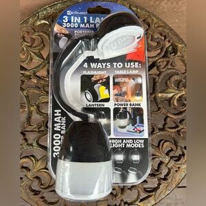 3-in-1 Portable Flashlight, Lantern, and Power Bank